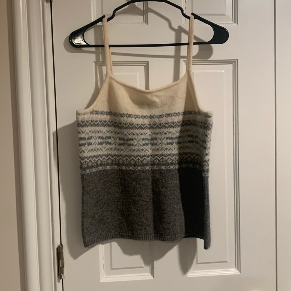 Beautiful Vintage 100% Lamb Wool Camisole Top with Matching Cardigan